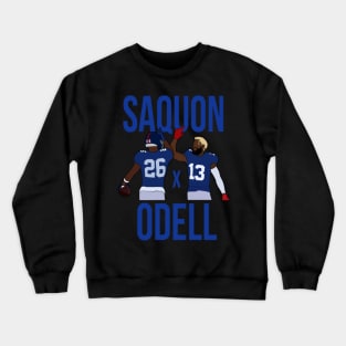 Saquon Barkley and Odell Beckham Jr Saquon x Odell - New York Giants Crewneck Sweatshirt